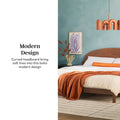 Solid Pine King Bed with Arched Headboard by Middlebrook Designs