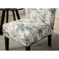Blue Leaves 29.13 Upholstered Accent Chair featuring Wooden Legs