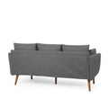 Contemporary 76.5-Inch 3-Seater Sofa with Birchwood Legs and Cushions
