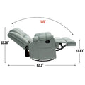 Extra-Large Swivel Rocker Recliner with Footrest and Pockets - Manual Operation