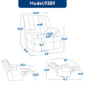 Extra-Large Swivel Rocker Recliner with Footrest and Pockets - Manual Operation