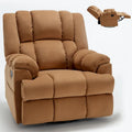 Extra-Large Swivel Rocker Recliner with Footrest and Pockets - Manual Operation