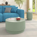 15.72-Inch Nordic H-Barrel Coffee Table - Simple Design for Indoor and Outdoor Use, Made from Durable Magnesium Oxide