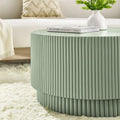 15.72-Inch Nordic H-Barrel Coffee Table - Simple Design for Indoor and Outdoor Use, Made from Durable Magnesium Oxide