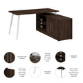 Bush Business Furniture Vista 60-Inch L-Shaped Desk with Storage Cabinet