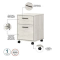 Bush Furniture Key West 60-Inch L-Shaped Desk with Rolling File Cabinet
