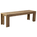 HomeRoots 58-Inch Natural Distressed Solid Wood Dining Bench
