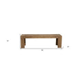 HomeRoots 58-Inch Natural Distressed Solid Wood Dining Bench