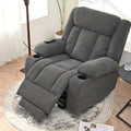 Elevated Recliner Chair for Seniors - Fabric Lift Chair with Extended Footrest, Dual Cup Holders, Side Pockets, and Remote Control