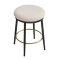 Set of 4 Altrium Contemporary Backless Counter Stools with Upholstered Seats and Iron Frames - 24.75-Inch Height by Christopher Knight Home