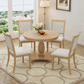 GDFStudio Lak Retro 5-Piece Dining Set with Upholstered Chairs