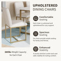 GDFStudio Carter Contemporary Rectangular Dining Set with Faux Marble Table and Six Upholstered Chairs