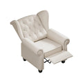 Contemporary Tufted Push-Back Recliner Armchair