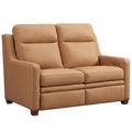 Authentic Leather 56-Inch Triple-Motor Power Reclining Loveseat with Zero-Wall Design and USB & USB-C Ports