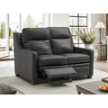 Authentic Leather 56-Inch Triple-Motor Power Reclining Loveseat with Zero-Wall Design and USB & USB-C Ports