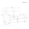 Authentic Leather 56-Inch Triple-Motor Power Reclining Loveseat with Zero-Wall Design and USB & USB-C Ports