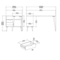 Carson Carrington Kristiansund L-Shaped Desk with 2 Drawers and 3 Shelves