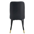 Contemporary Set of 4 Faux Leather Dining Chairs with Cushioned Backrests and Metal Legs – Ideal for Dining Rooms, Living Rooms, and Bedrooms