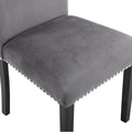 Modern 5-Piece Compact Dining Set with Chrome Nailhead Trim Chairs for Kitchen
