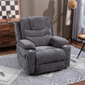 Plush Chenille Power Lift Recliner with Extended Footrest, Lift Assist, Heat & Massage Features, USB/Type C Charging, and Storage