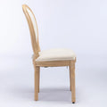 Set of 2 French Oval Back Dining Chairs - Elegant Retro Design with Solid Wood Frame
