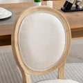 Set of 2 French Oval Back Dining Chairs - Elegant Retro Design with Solid Wood Frame