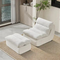 34-Inch Modern Upholstered Sofa with Ottoman - Perfect for Small Spaces