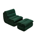 34-Inch Modern Upholstered Sofa with Ottoman - Perfect for Small Spaces