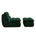 34-Inch Modern Upholstered Sofa with Ottoman - Perfect for Small Spaces