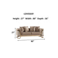Renillo Velvet Upholstered Loveseat