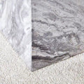 Contemporary Rectangular Coffee Table with Sturdy Base and Imitation Marble Finish for Living Room