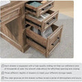 58-Inch Large Office Desk with Drawers and Embossed Texture