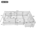Corduroy Modular Sectional Sofa Bed with Recliner and 2 Movable Ottomans – Perfect for Living Rooms