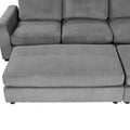 Corduroy Modular Sectional Sofa Bed with Recliner and 2 Movable Ottomans – Perfect for Living Rooms