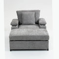 Chenille Oversized Chair Set with Ottoman and USB Charging Port