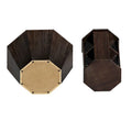 Set of 2 Octagonal Rubber Wood Coffee Tables - 31.5 Inches