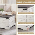 Rustic Square Wood Coffee Table for Living Room - Farmhouse Style