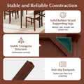 Costway 5-Piece Farmhouse Dining Table Set for 4 - Wooden Table with 4 Chairs