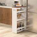 Costway 4-Tier Slim Rolling Kitchen Cart with Wheels - 8 Storage Compartments