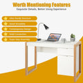 Computer Desk with Storage Cabinet and Pull-Out Drawer - Sturdy Design