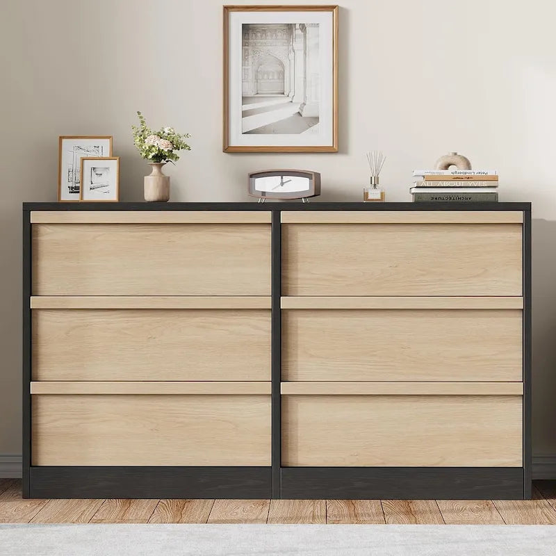 Modern 6-Drawer Bedroom Dresser - Stylish Storage Organizer Chest