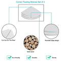 Corner Wall Shelves - Dimensions: 10D x 10W x 0.7H
