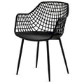 Set of 4 Modern Plastic Shell Dining Chairs with Metal Legs by Costway