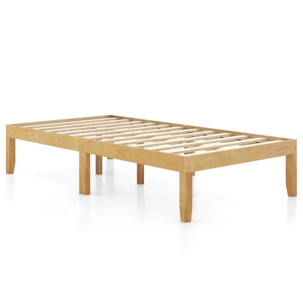 Costway 14-Inch Wooden Platform Bed Frame for Twin, Full, and Queen Sizes with Rubber Support