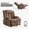 Heat and Massage Recliner Chair with Remote Control