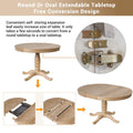 5-Piece Modern Dining Set for 4: Round Table with 4 Kitchen Chairs