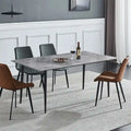 Contemporary Kitchen Table with Metal Frame and Sintered Stone Top