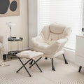 Gymax Folding Footrest Lazy Sofa Chair - Accent Leisure Armchair