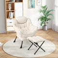 Gymax Folding Footrest Lazy Sofa Chair - Accent Leisure Armchair