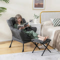 Gymax Folding Footrest Lazy Sofa Chair - Accent Leisure Armchair